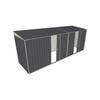 Build-a-Shed 1.5 x 5.2 x 2m Dual Single Sliding Side Door Skillion Shed - Grey