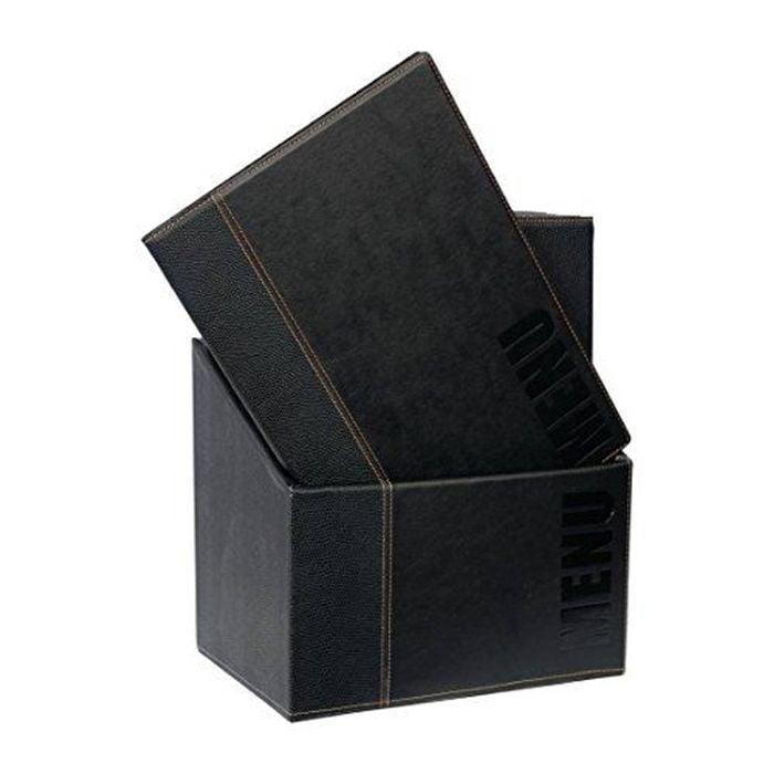 Securit Menu Covers And Storage Box Contemporary Black A4 20 Pack