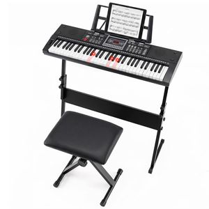 Costway 61 Keys Electric Keyboard Piano Kit Portable Digital Piano-Black