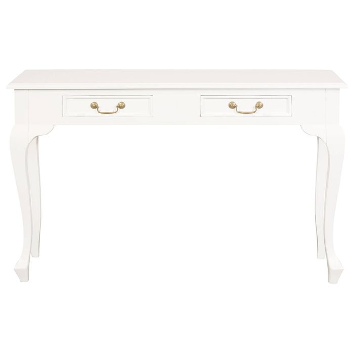 Centrum Furniture Queen Anne 2 Drawer Sofa Table - White