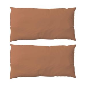 2x 2pc The Lighthouse Washed Cotton Standard Bedding Pillowcases Clay