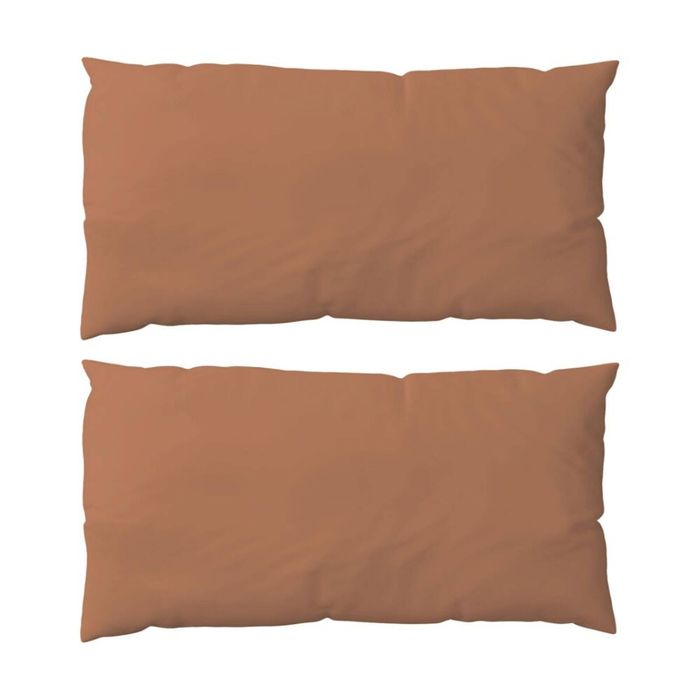 2x 2pc The Lighthouse Washed Cotton Standard Bedding Pillowcases Clay
