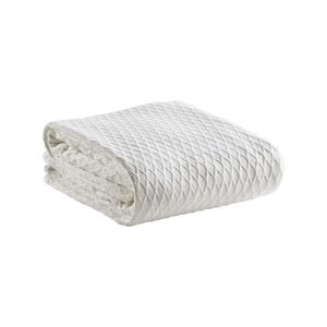 Gosford Super King Bed Blanket 100% Cotton White Home Bedding