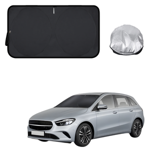 Front Windscreen Sun Shade for Mercedes-Benz B-Class 2019 - Current (W247) - Standard 150 x 85 cm - Black