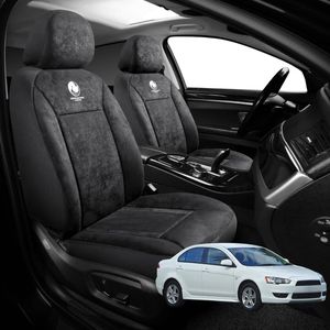 Australian Goose Edition Front Seat Covers for Mitsubishi Lancer 2007 - 2017 Auto (CJ) - Suede, Universal Fit - Black
