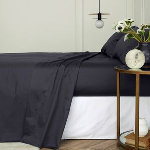 Bedding Co. Sheet Set 1200TC Egyptian Cotton Black Charcoal Single