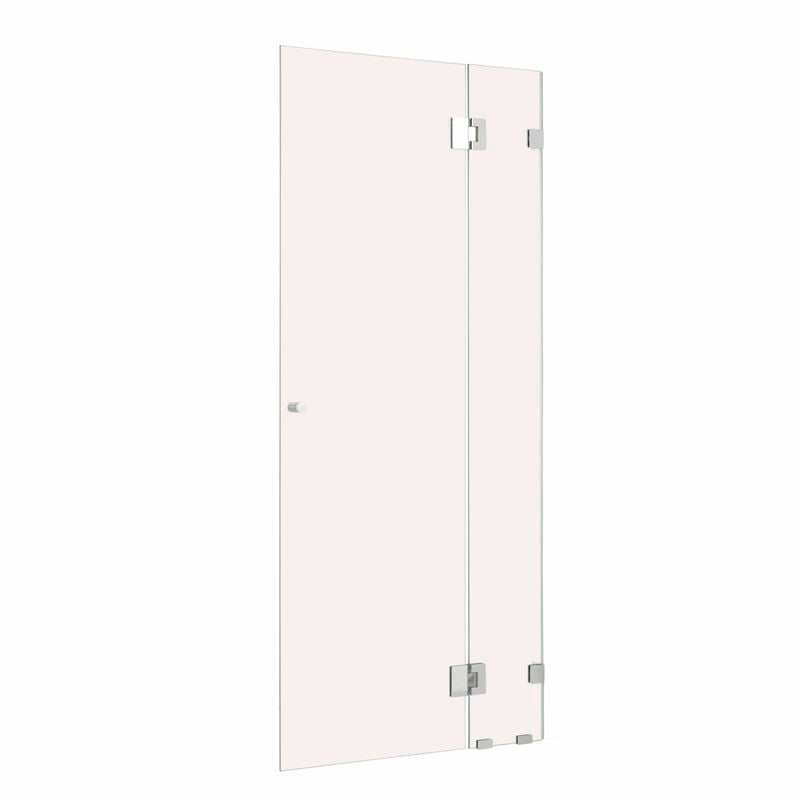 10 x 2000 x 865mm Frameless Glass Shower Panel Door Kit