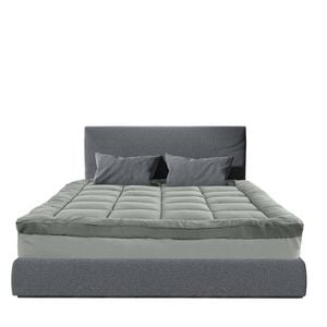 Royal Comfort Bamboo Blend Topper 800GSM Luxury Bedding Charcoal King