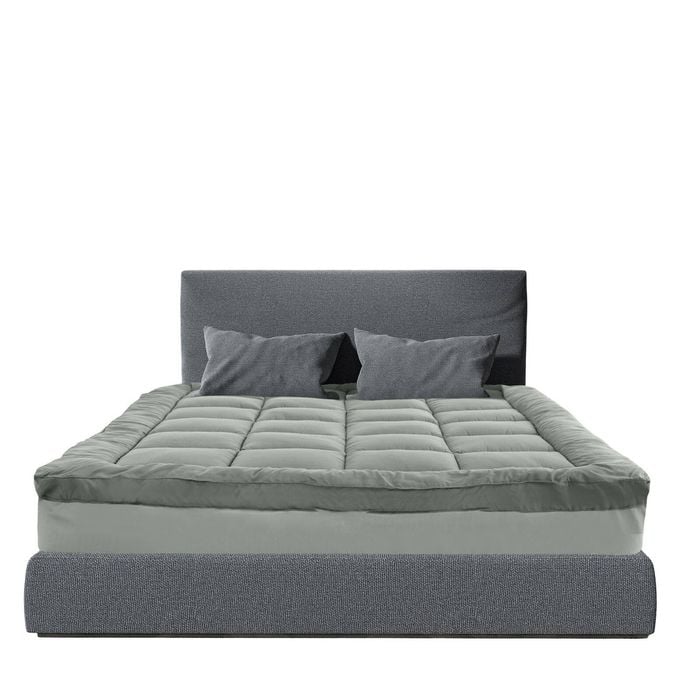 Royal Comfort Bamboo Blend Topper 800gsm Luxury Bedding Charcoal King