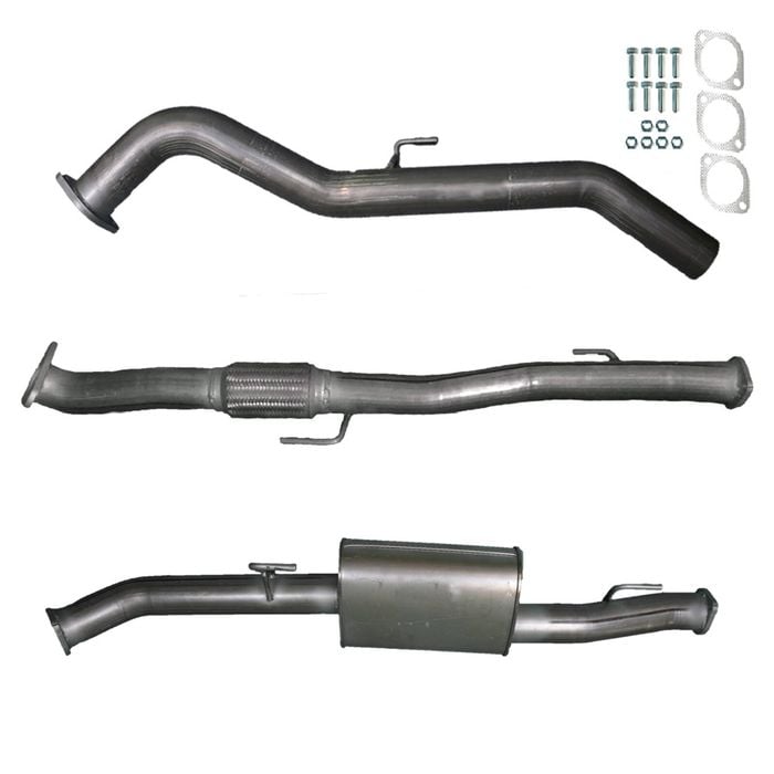 Ignite Exhausts Dump Pipe Back For Nissan D40 Navara V6 V9x Stx550 Turbo 3" Muffler Raw Aluminised Steel