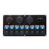Exotronic 12/24V 8x LED Rocker, Voltmeter, Dual Accessory/Cigarette, Dual USB Socket Marine Switch Panel