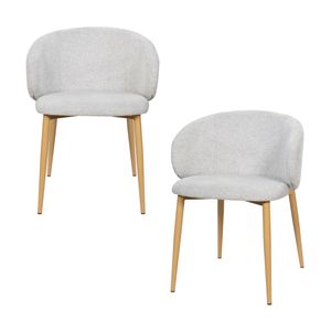 Saturn 2pc Set Dining Chair Oak Grey