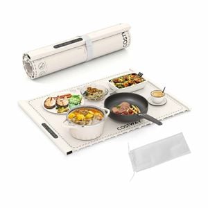 Costway Food Warming Mat Silicone Food Warmer Electric Beige