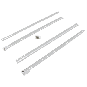 Hafele 600mm White Drawer Roller Runner - Pair