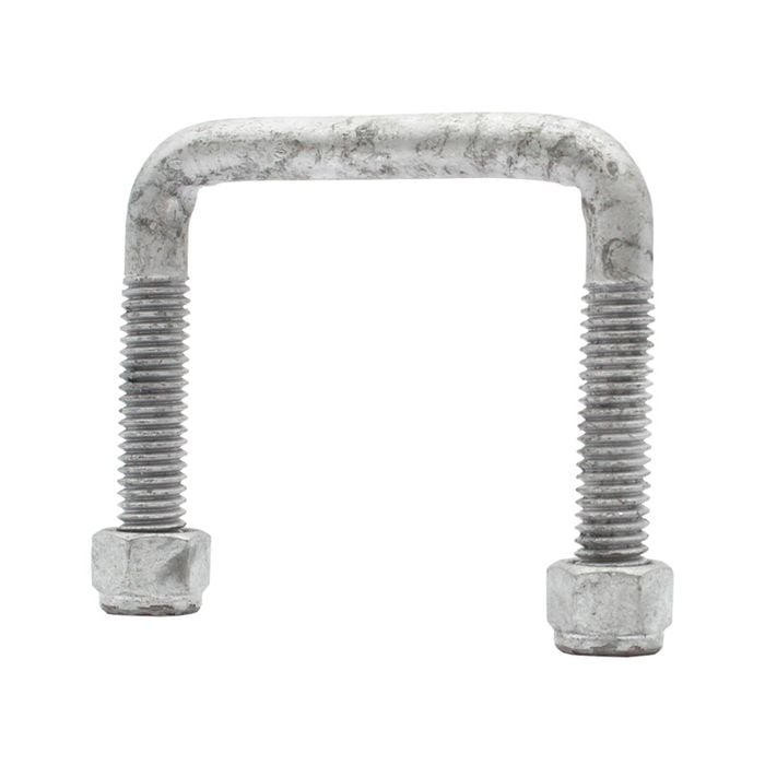 Sunrise U-bolts With Nyloc Nut 1/2" Galvanised - 75mm Square, 75mm - Ub75s75g