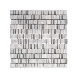 Decor8 305 x 310mm Mayan Bianco Carrara Honed Mosaic Tile
