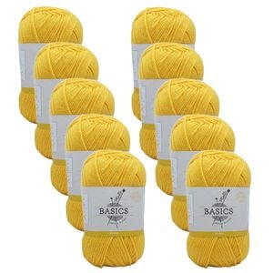 10pk Malli Super Blend Basic Crochet Knitting Yarn 8ply 100g 16x9cm Honey