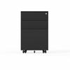 OLG Office Agile Mobile Pedestal Black Steel, 2 Drawer, 1 File