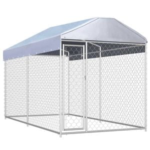 vidaXL Outdoor Dog Kennel with Canopy Top 382x192x225cm Playpen Exercise Cage
