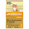 Advocate For Cats Flea and Worming Spot-On Up To 4kg - 6 Pack