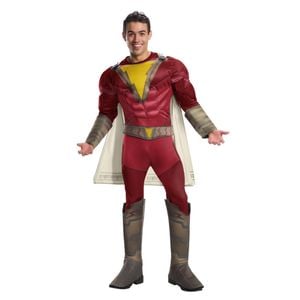 Rubies Dc Comics Shazam Deluxe Jumpsuit Dress Up Halloween Party Costume Size XL