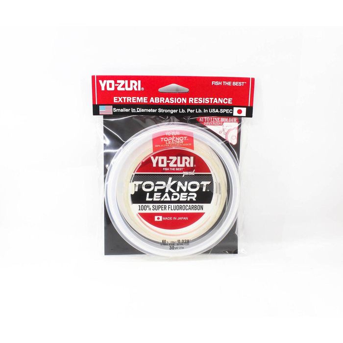 Yo Zuri Topknot 30yd Natural Clear Fluorocarbon Fishing Leader 60lb