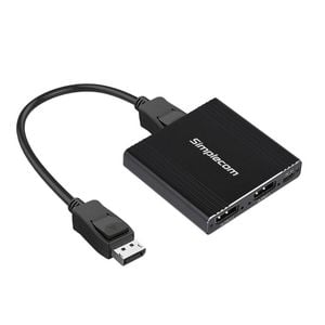 Simplecom Cm214 Displayport Splitter – 1x2 For Dual Monitors – 4k Dp 1.4 Support