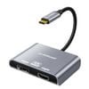 Mbeat Tough Link Usb-c To Dp & Hdmi Dual Mst Adapter – Dual 4k Output – Space Grey