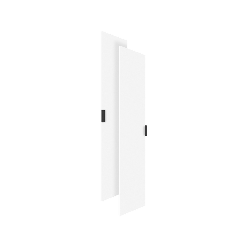 Lugna 2045 x 750 x 16mm White Double Doors - White 750mm