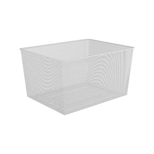Flexi Storage Home Solutions 410 x 285 x 535mm White 3 Runner Mesh Basket