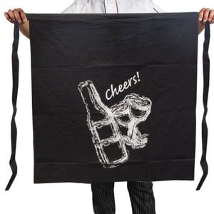 100% Cotton Master Chef Half Apron Heavy Duty Cheers 86 x 96 cm