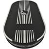 Oval Air Cleaner No Logo Suit Single 4 bbl Black Aluminium, 21 x 10 Inch