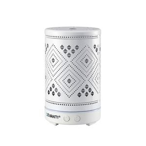 Devanti Ultrasonic Aroma Diffuser Aromatherapy White 100ml LED Lights