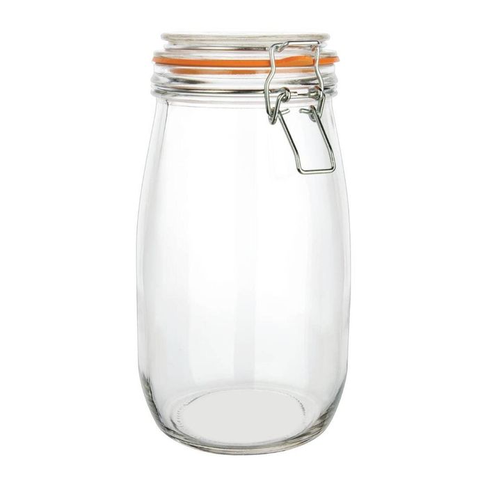 Vogue Clip Top Preserve Jar Glass Airtight Food Storage 1.5ltr