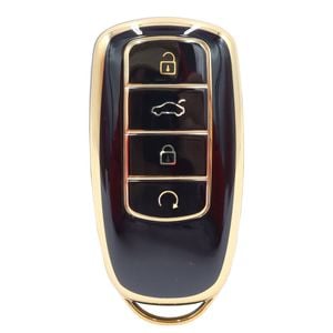 Key Zone Replacement Car Key Sleeve to suit Chery Omoda 5 - Black with Golden Trim