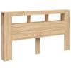 vidaXL LED Headboard Bed Header Furniture Sonoma Oak 100 cm Engineered Wood