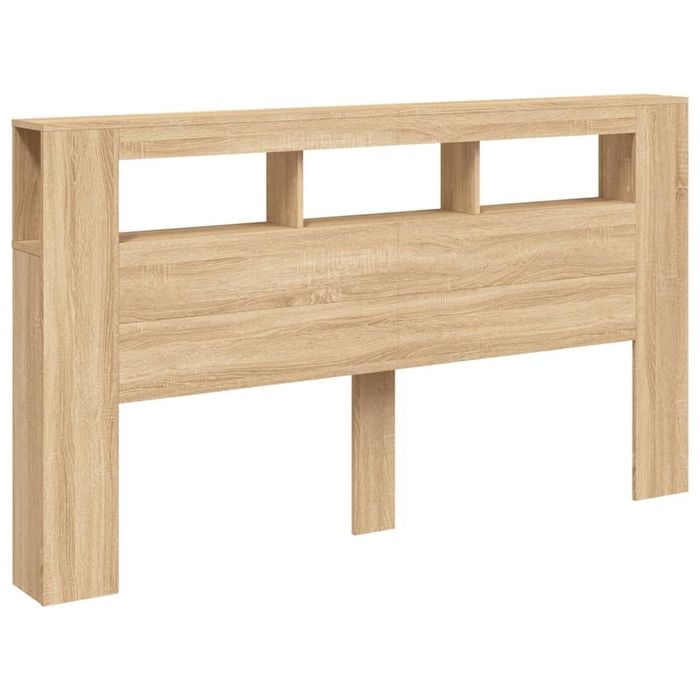 vidaXL LED Headboard Bed Header Furniture Sonoma Oak 100 cm Engineered Wood