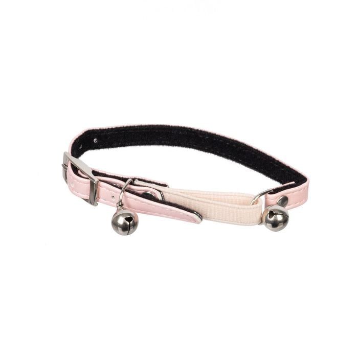 Happy Tails Pink Dual Bell Cat Collar