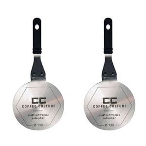 2PK Coffee Culture Stainless Steel Induction Stove Plate For Moka Pot 13cm Black
