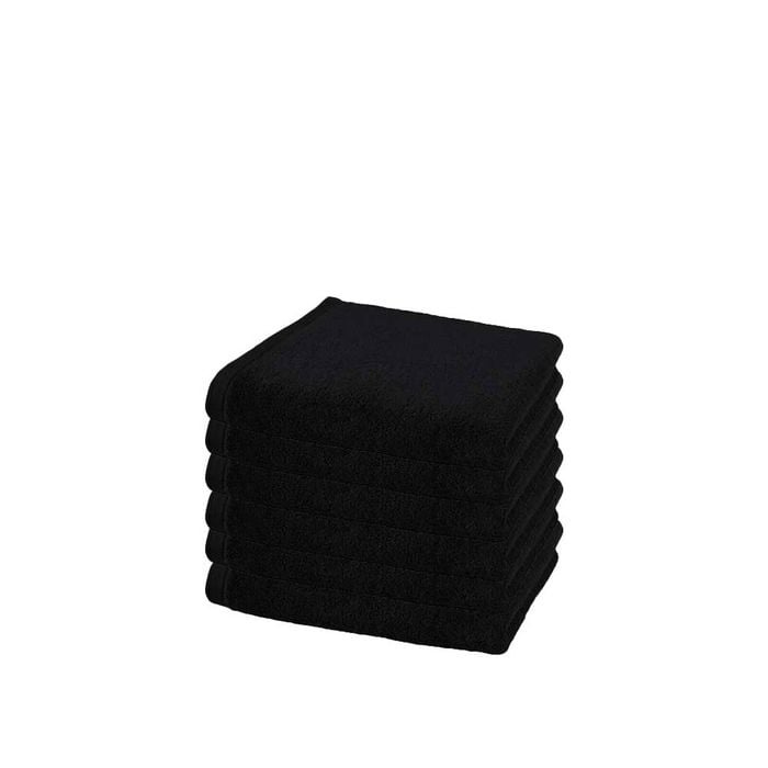 6 Pack - Luxury Egyptian Cotton Bath Towel 70x130cm - Black