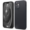 Silicone Phone Case For iPhone 12 Shockproof Microfiber Lining - Black