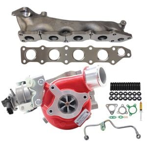 Gen1 High Flow Turbo+genuine Exhaust Manifold, Oil Feed Pipe For Mitsubishi Triton Mr 4n15 2.4l