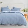 Dreamaker Aubrey Jacquard Quilt Cover Set Cornflower Queen