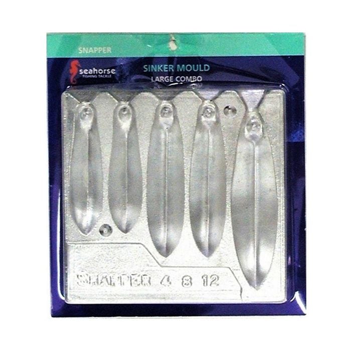 Seahorse Large Snapper Sinker Mould Combo - 4oz|8oz|12oz Snapper Sinker Mould