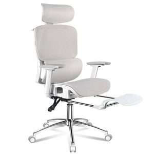 ALFORDSON Mesh Office Chair Ergonomic White Grey