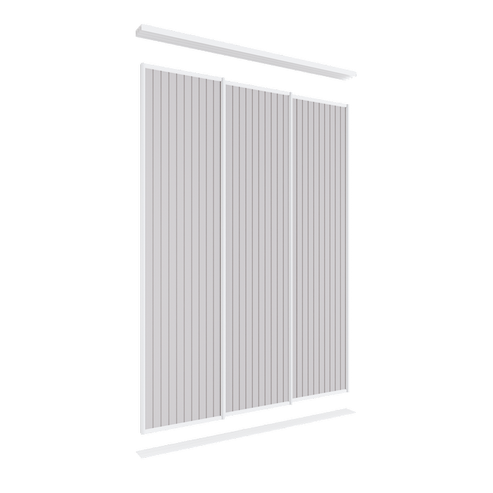 Lugna 2400 x 1800mm VJ Panel Wardrobe Triple Sliding Doors