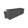 Build-a-Shed 1.5 x 6 x 2m Hinged Door Tunnel Shed without Side Doors - Grey