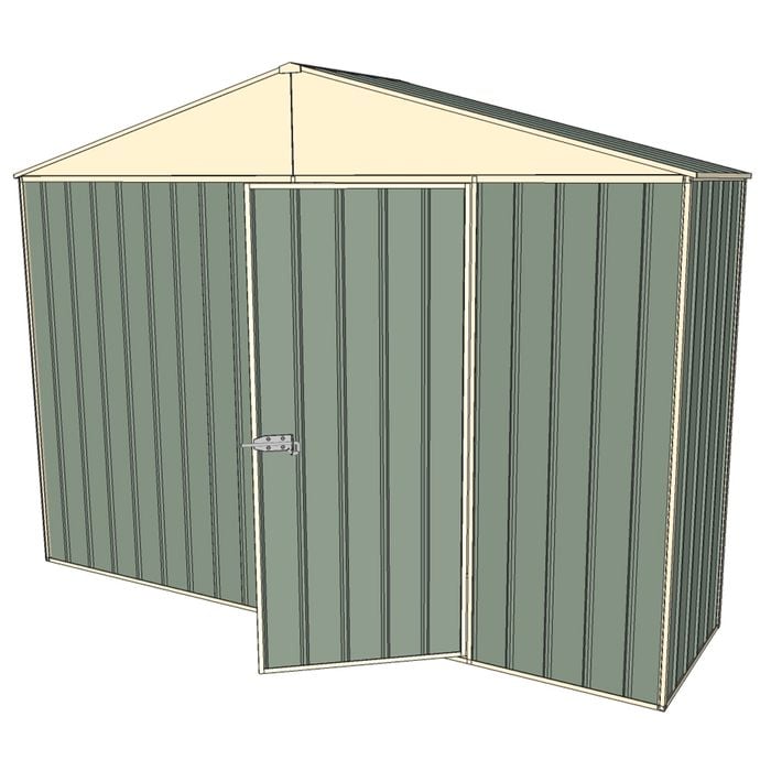 Build-a-Shed 3.0 x 0.8 x 2.3m Gable No Side Doors Shed - Green
