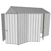 Build-a-Shed 1.5 x 3.0 x 2.3m Double Hinged Side Door Gable Shed - Zinc