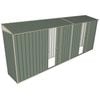 Build-a-Shed 0.8 x 5.2 x 2m Skillion Shed with Dual Single Sliding Side Doors - Green